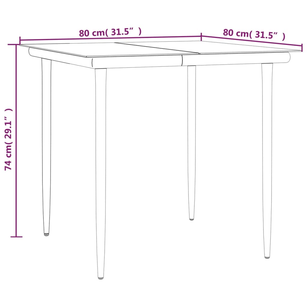 Garden Dining Set | Grey | PE rattan | UV-resistant materials