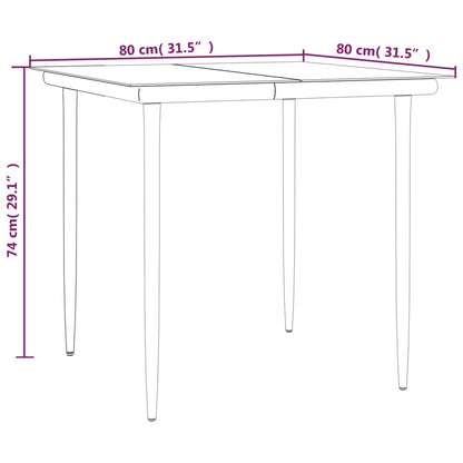 Garden Dining Set | Grey | PE rattan | UV-resistant materials