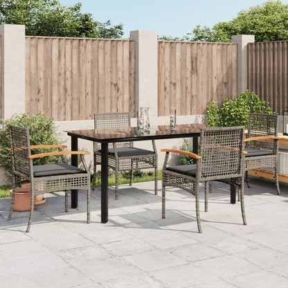 Garden Dining Set | Grey, Black
