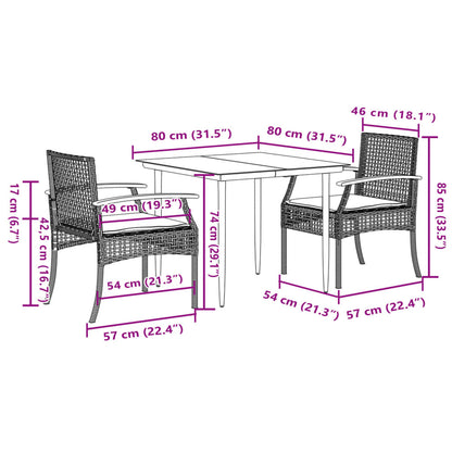 Garden Dining Set | Beige, Black, Cream White