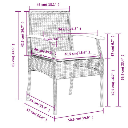 Garden Dining Set | Beige | PE Rattan | Standard | UV-resistant materials