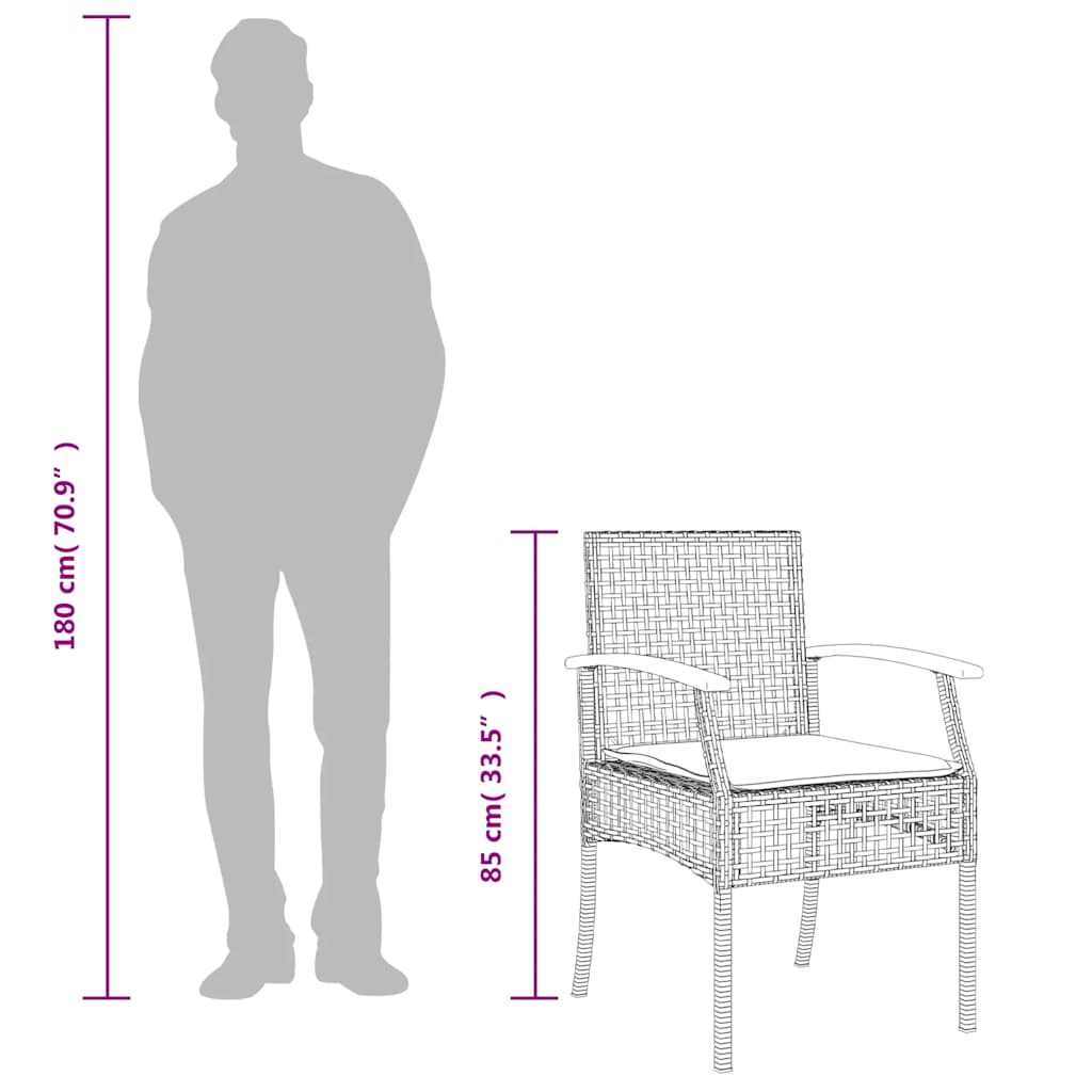 Garden Dining Set | Beige | PE Rattan | Standard | UV-resistant materials