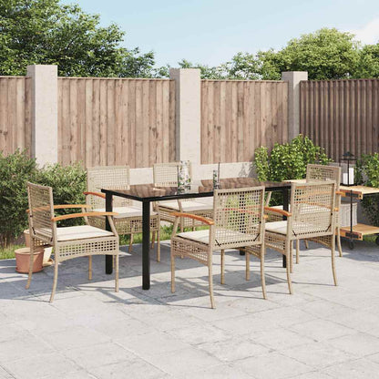 Garden Dining Set | Beige | PE Rattan | Standard | UV-resistant materials