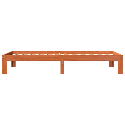 Bed Frame without Mattress Wax Brown 90x200 cm Solid Wood Pine