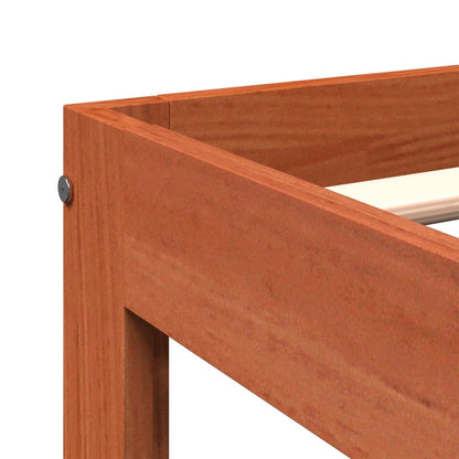 Bed Frame without Mattress Wax Brown 90x200 cm Solid Wood Pine