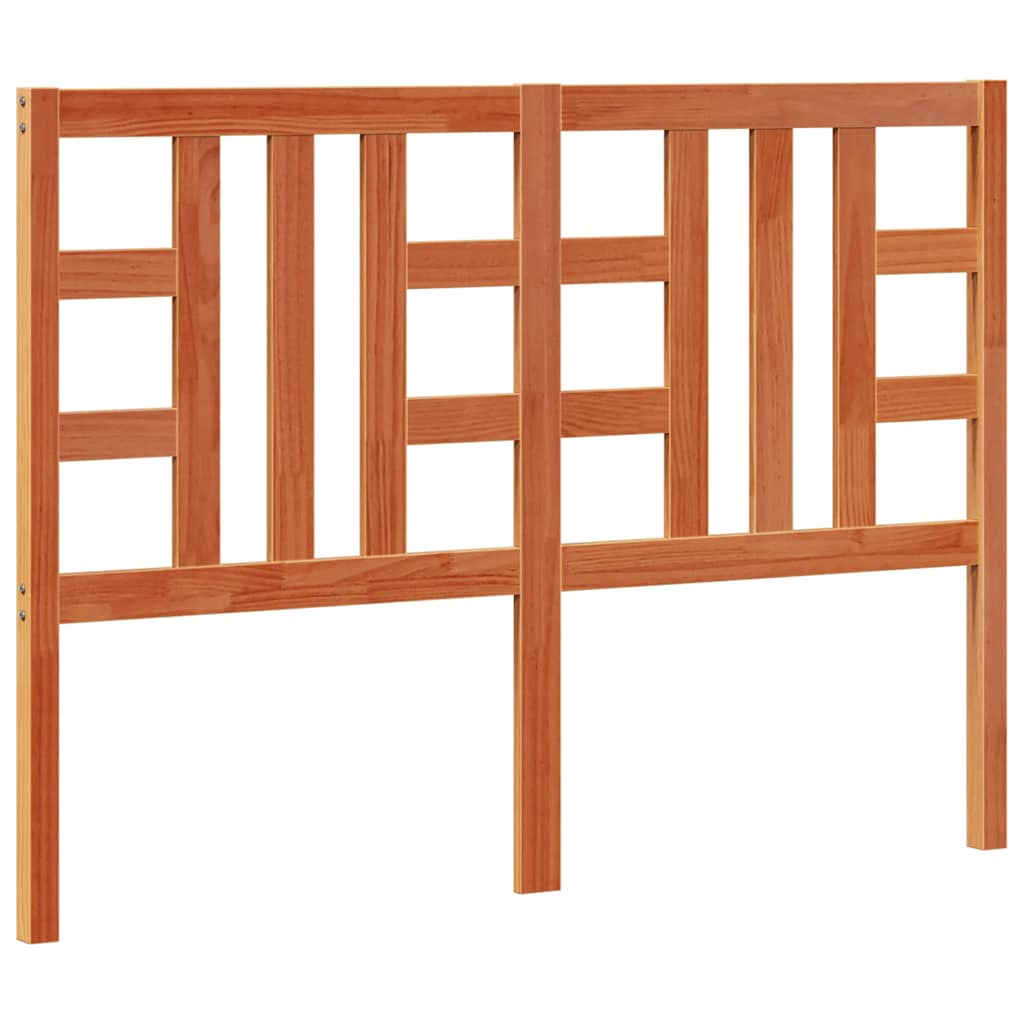 Headboard Wax Brown 135 cm Solid Wood Pine