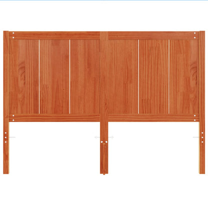 Headboard Wax Brown 135 cm Solid Wood Pine