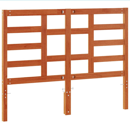 Headboard Wax Brown 135 cm Solid Wood Pine