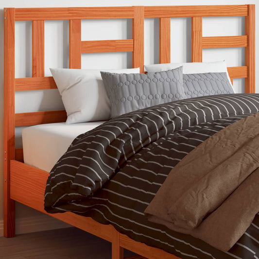 Headboard Wax Brown 135 cm Solid Wood Pine