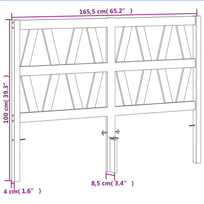 Headboard Wax Brown 160 cm Solid Wood Pine