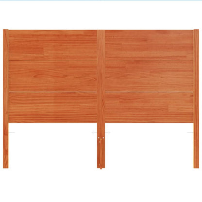Headboard Wax Brown 135 cm Solid Wood Pine