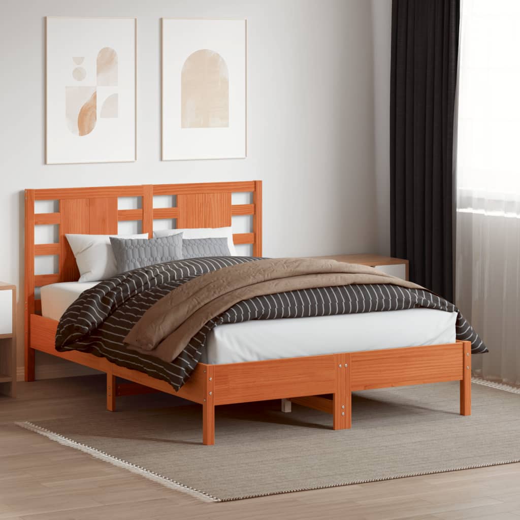 Headboard | Wax Brown | Solid Pine Wood | 135 cm | Durable | Headboard