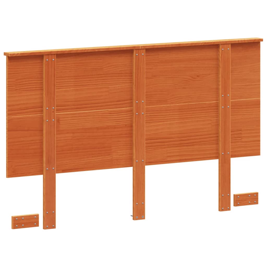 Headboard Wax Brown 120 cm Solid Wood Pine