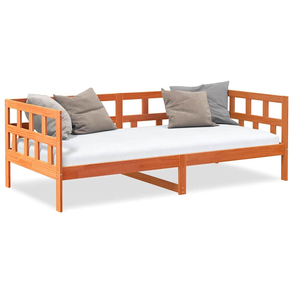 Day Bed | Wax brown | Solid pine wood | Single