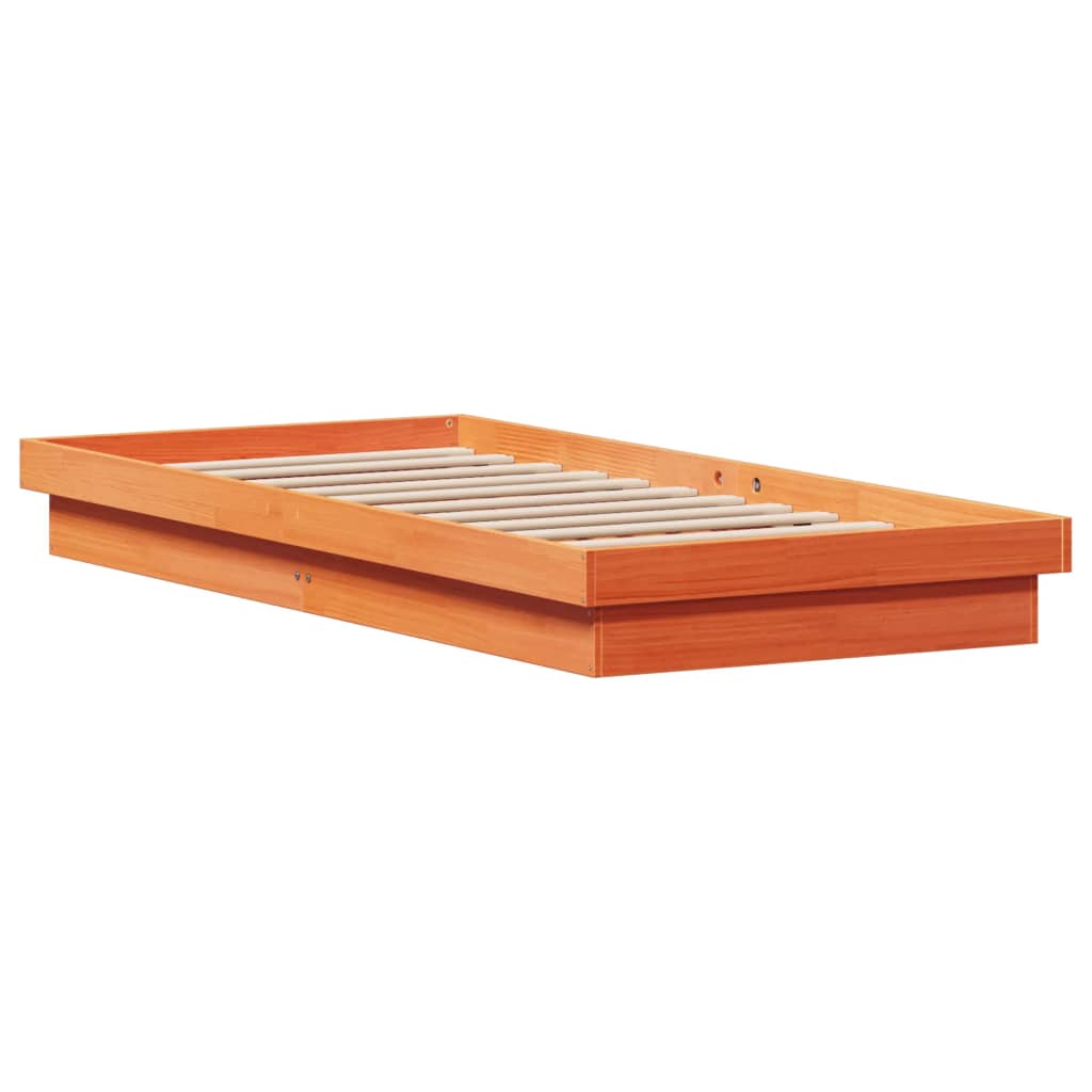 Bed Frame | Wax Brown | Solid pine wood, Plywood | Single | Bed Frame