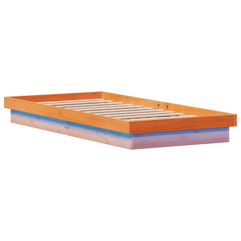 Bed Frame | Wax Brown | Solid pine wood, Plywood | Single | Bed Frame