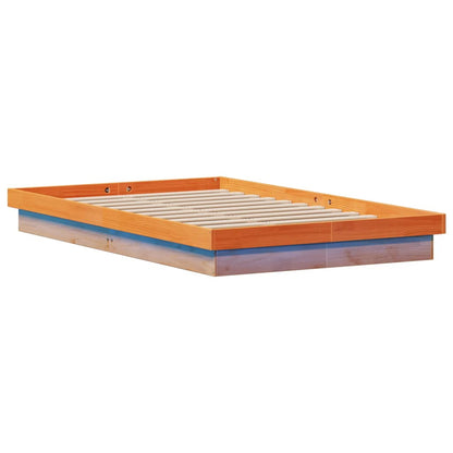 Bed Frame | Wax brown | Solid pine wood | Double | Bed Frame