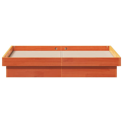 Bed Frame | Wax brown | Solid pine wood | Double | Bed Frame