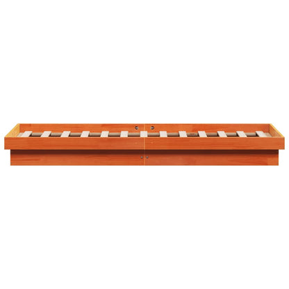 Bed Frame | Wax brown | Solid pine wood, Plywood | Small Double