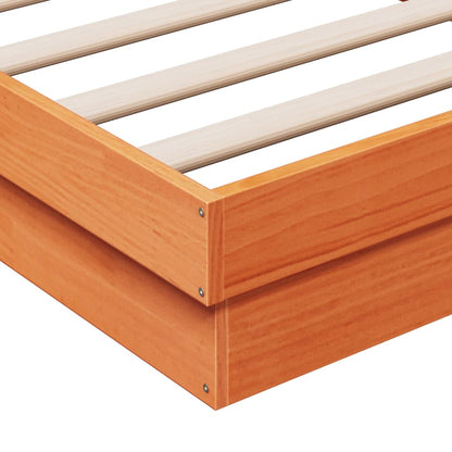 Bed Frame | Wax brown | Solid pine wood, Plywood | Small Double
