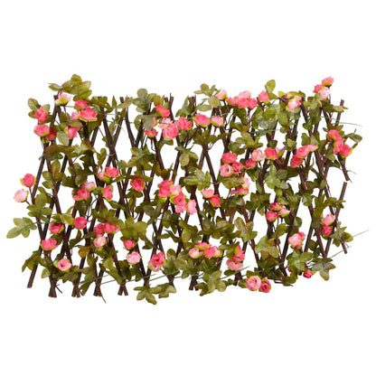  Artificial Ivy Trellis Expandable 5 pcs Dark Pink 180x20 cm