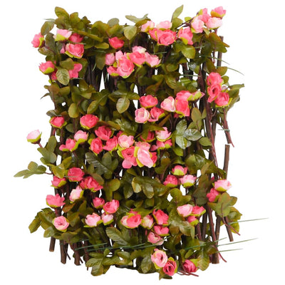  Artificial Ivy Trellis Expandable 5 pcs Dark Pink 180x20 cm