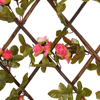  Artificial Ivy Trellis Expandable 5 pcs Dark Pink 180x20 cm