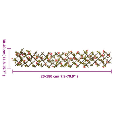  Artificial Ivy Trellis Expandable 5 pcs Dark Pink 180x20 cm