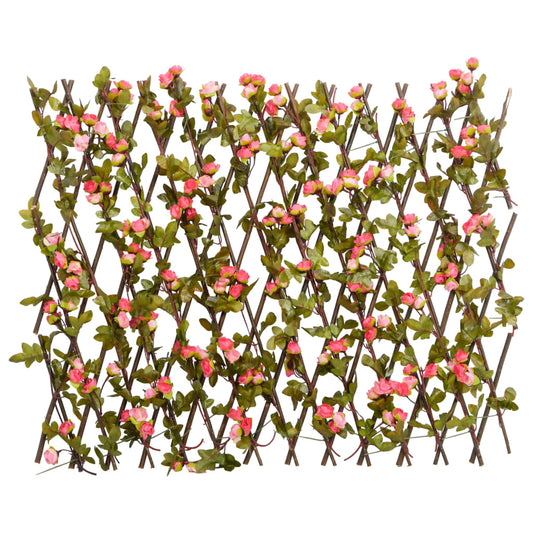  Artificial Ivy Trellis Expandable Dark Pink 180x60 cm