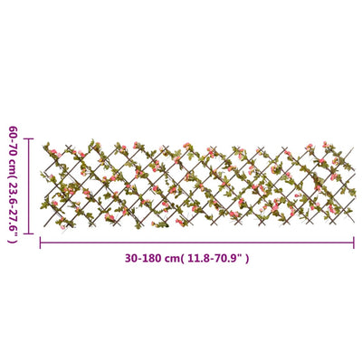  Artificial Ivy Trellis Expandable Dark Pink 180x60 cm