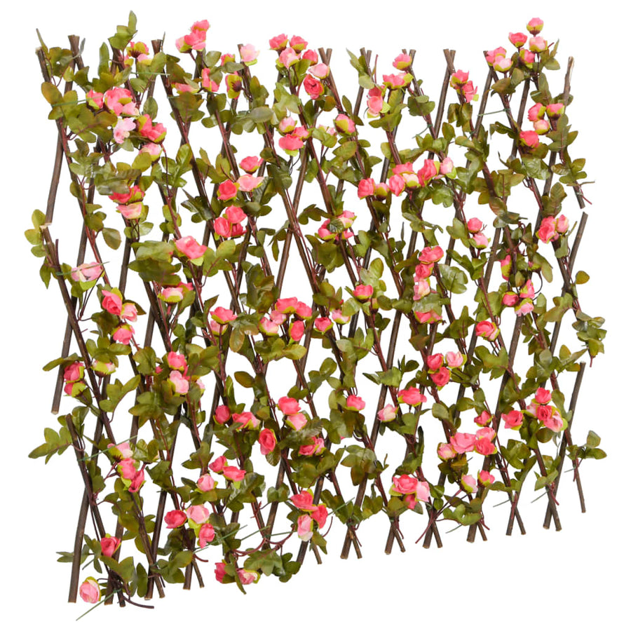  Artificial Ivy Trellis Expandable 5 pcs Dark Pink 180x60 cm