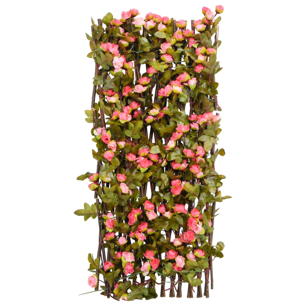  Artificial Ivy Trellis Expandable 5 pcs Dark Pink 180x60 cm