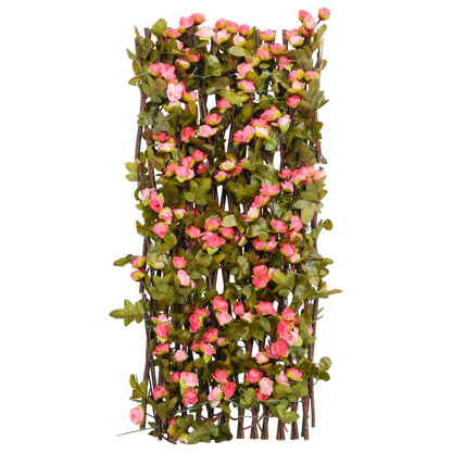 Artificial Ivy Trellis Expandable 5 pcs Dark Pink 180x60 cm