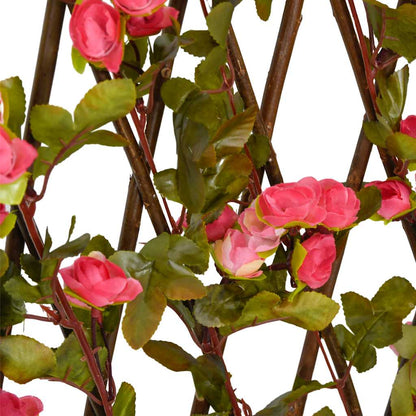  Artificial Ivy Trellis Expandable 5 pcs Dark Pink 180x60 cm