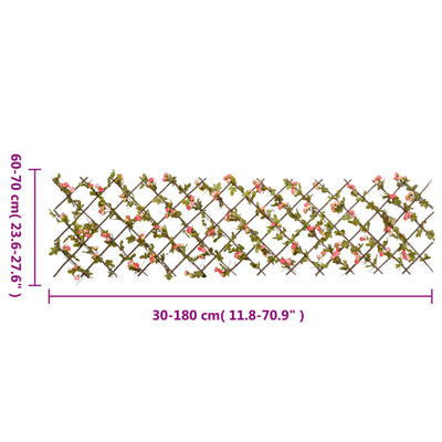  Artificial Ivy Trellis Expandable 5 pcs Dark Pink 180x60 cm