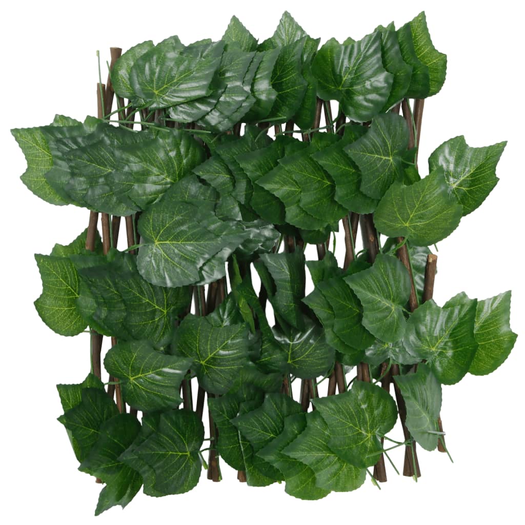 Artificial Grape Leaf Trellis Expandable Green 180x20 cm