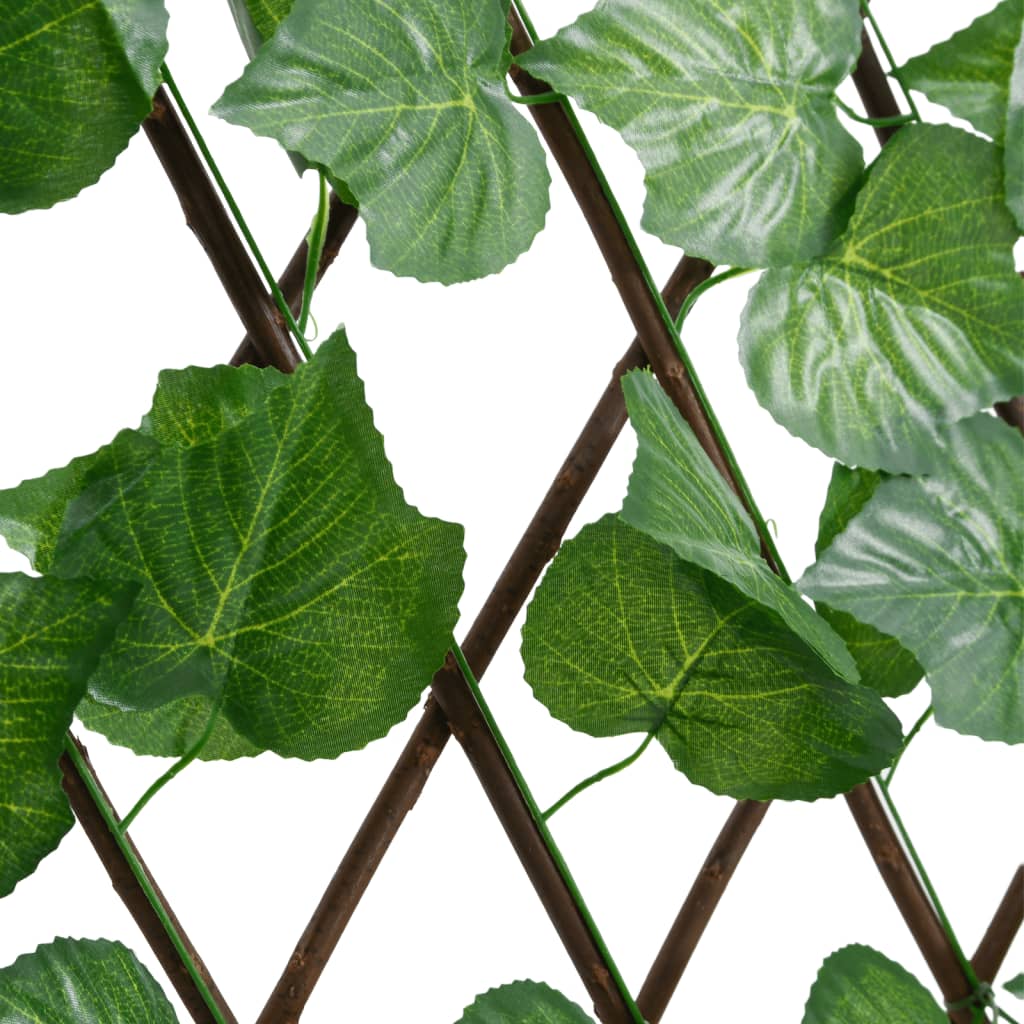 Artificial Grape Leaf Trellis Expandable Green 180x20 cm