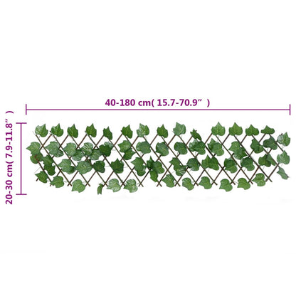 Artificial Grape Leaf Trellis Expandable Green 180x20 cm