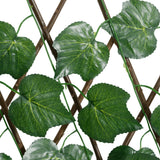 Artificial Grape Leaf Trellis Expandable Green 190x60 cm