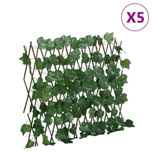 Artificial Grape Leaf Trellis Expandable Green 5 pcs 190x60 cm