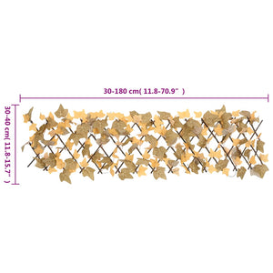 Artificial Maple Leaf Trellis Expandable Orange 180x30 cm