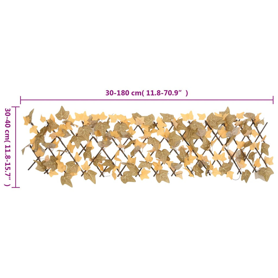 Artificial Maple Leaf Trellis Expandable Orange 180x30 cm