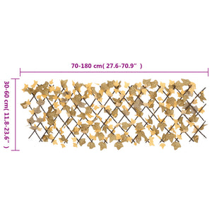 Artificial Maple Leaf Trellis Expandable Orange 180x60 cm