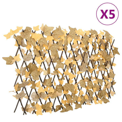 Artificial Maple Leaf Trellis Expandable Orange 5 pcs 180x60 cm