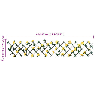  Artificial Ivy Trellis Expandable Yellow 180x20 cm