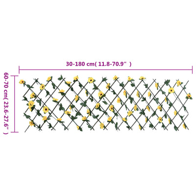  Artificial Ivy Trellis Expandable Yellow 180x60 cm