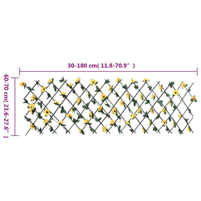  Artificial Ivy Trellis Expandable 5 pcs Yellow 180x60 cm