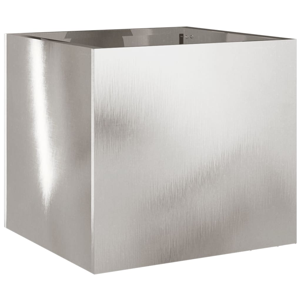 vidaXL Planter Silver Stainless Steel Good for small plants Tough