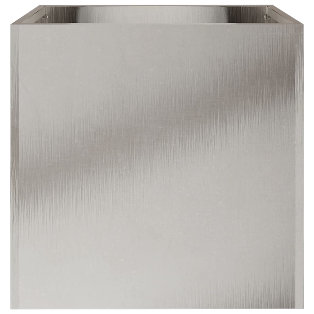 vidaXL Planter Silver Stainless Steel Good for small plants Tough