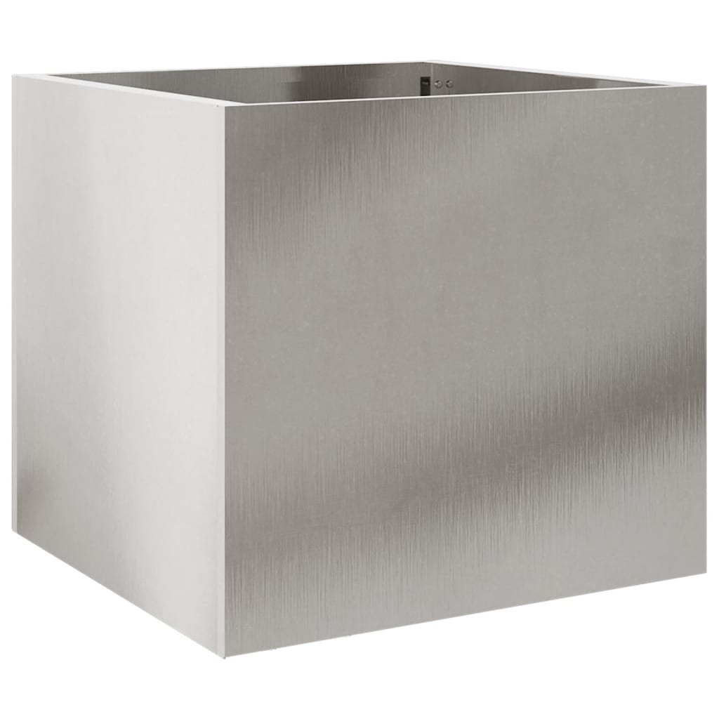 vidaXL Planter Silver Stainless Steel Good for small plants Tough